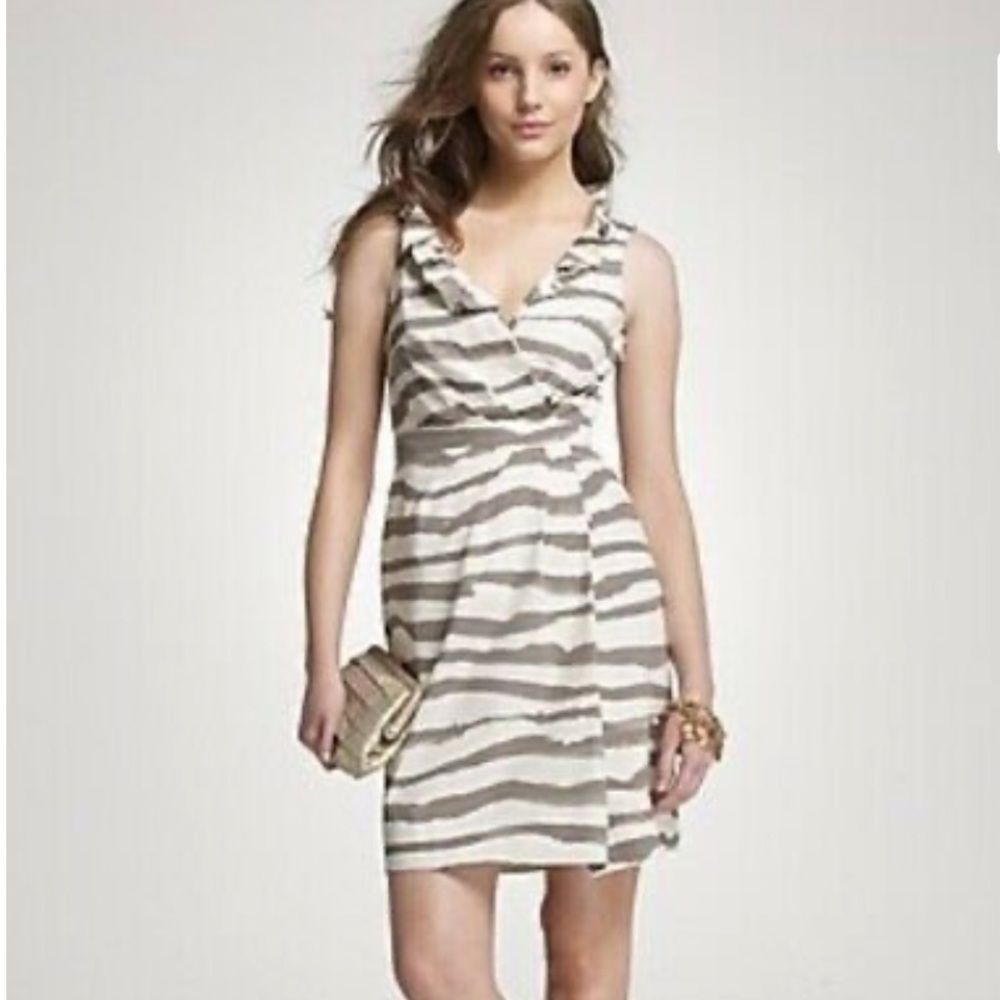 J. Crew Blakely Dress Zebra Print